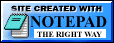 site created with a notepad, the right way